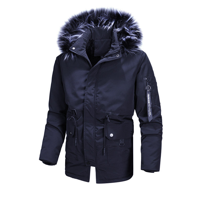 Herren Thermo-Parka mit abnehmbarer Kunstfellkapuze und wasserabweisender Isolierung Echoarchiv