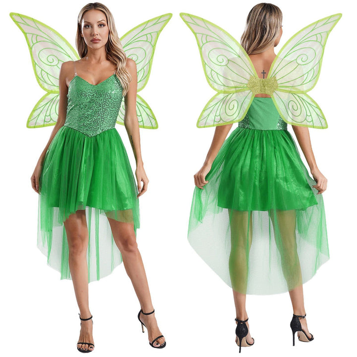 Damen Märchenhaftes Elfenkleid mit schimmernden Details und voluminösem Tüllsaum Echo Archiv
