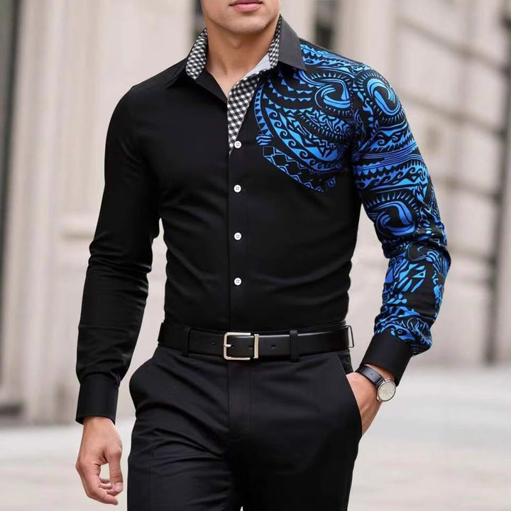 Herren Designerhemd mit extravaganten Mustern Echoarchiv