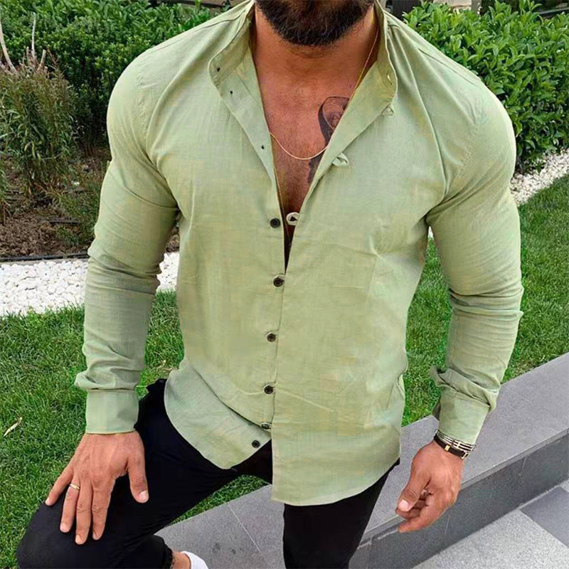 Herren Elegantes Baumwollhemd mit modernem Schnitt und feiner Textur Echoarchiv