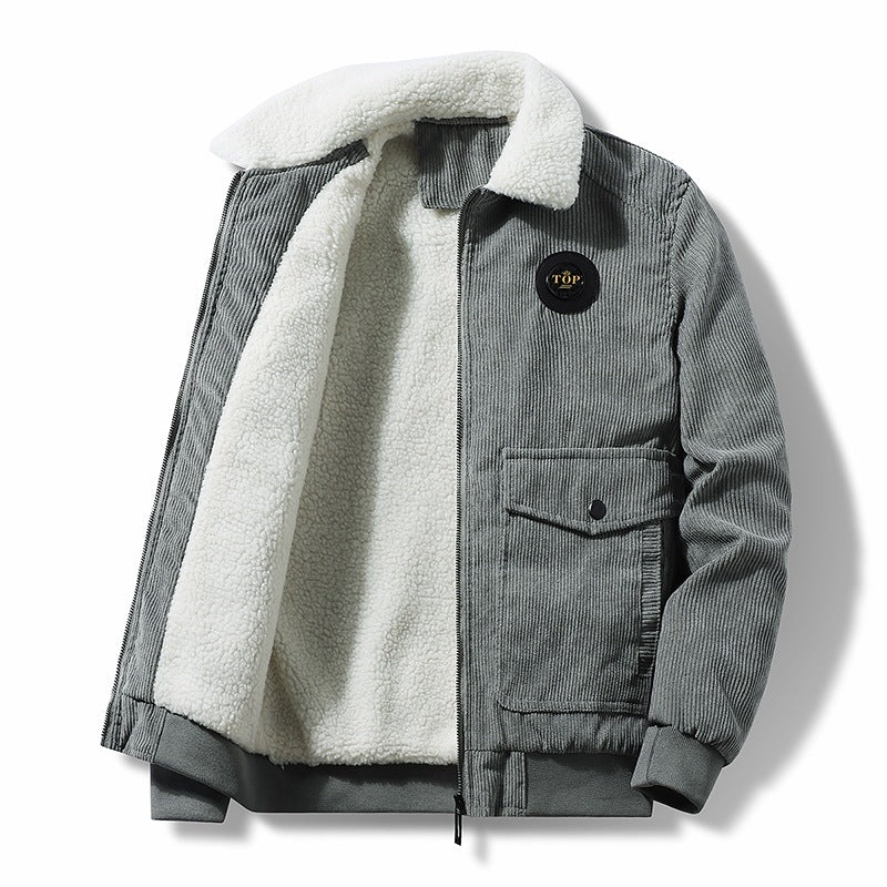 Herren Lässige Steppjacke mit Teddyfutter Echo Archiv