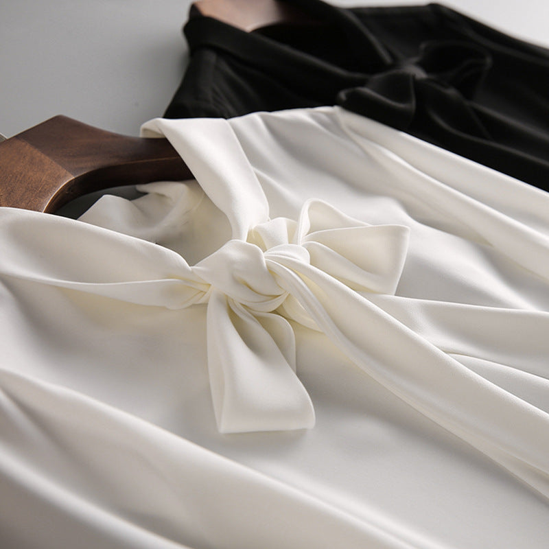 Damen Elegante Bluse mit Schleifendetail Echoarchiv 1789268628