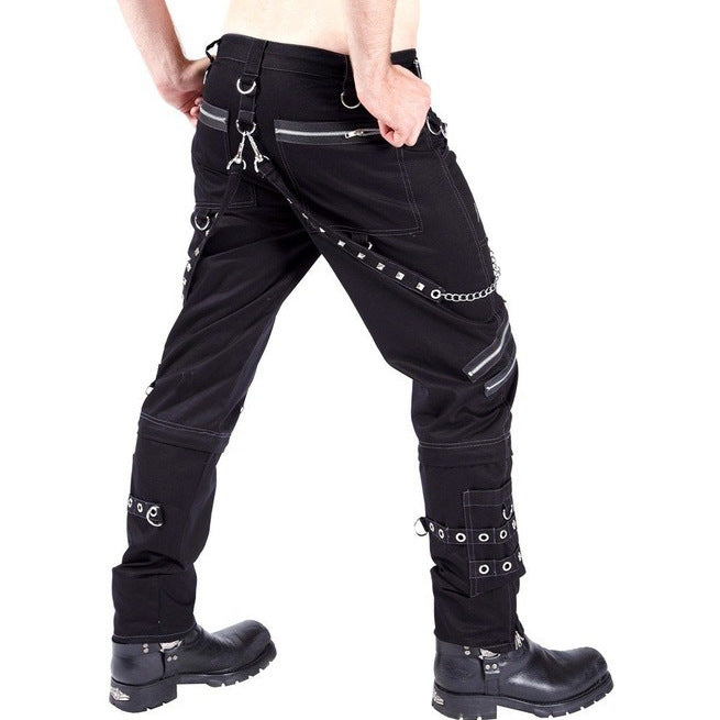 Herren Cargo-Hose mit Ketten-Details und praktischen Taschen Echoarchiv