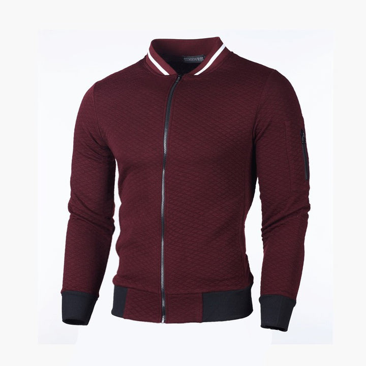 Herren Sportliche Steppjacke mit Reißverschluss und Kontrastdetails Echoarchiv