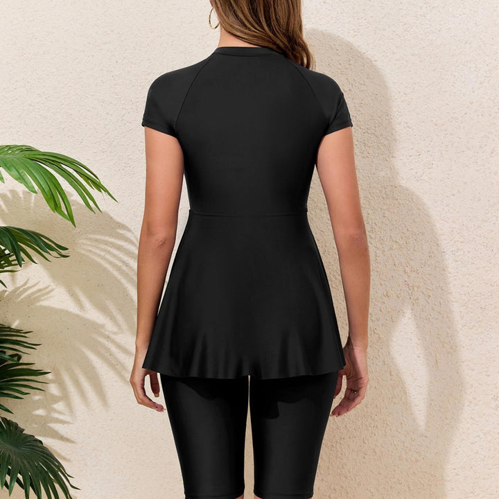Damen Schwimmkleid mit Reißverschluss und passenden Shorts Echo Archiv