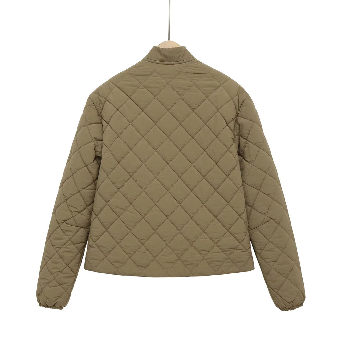 Damen Steppjacke mit Karomuster, kurzem Boxy‑Schnitt und Pattentaschen Echo Archiv