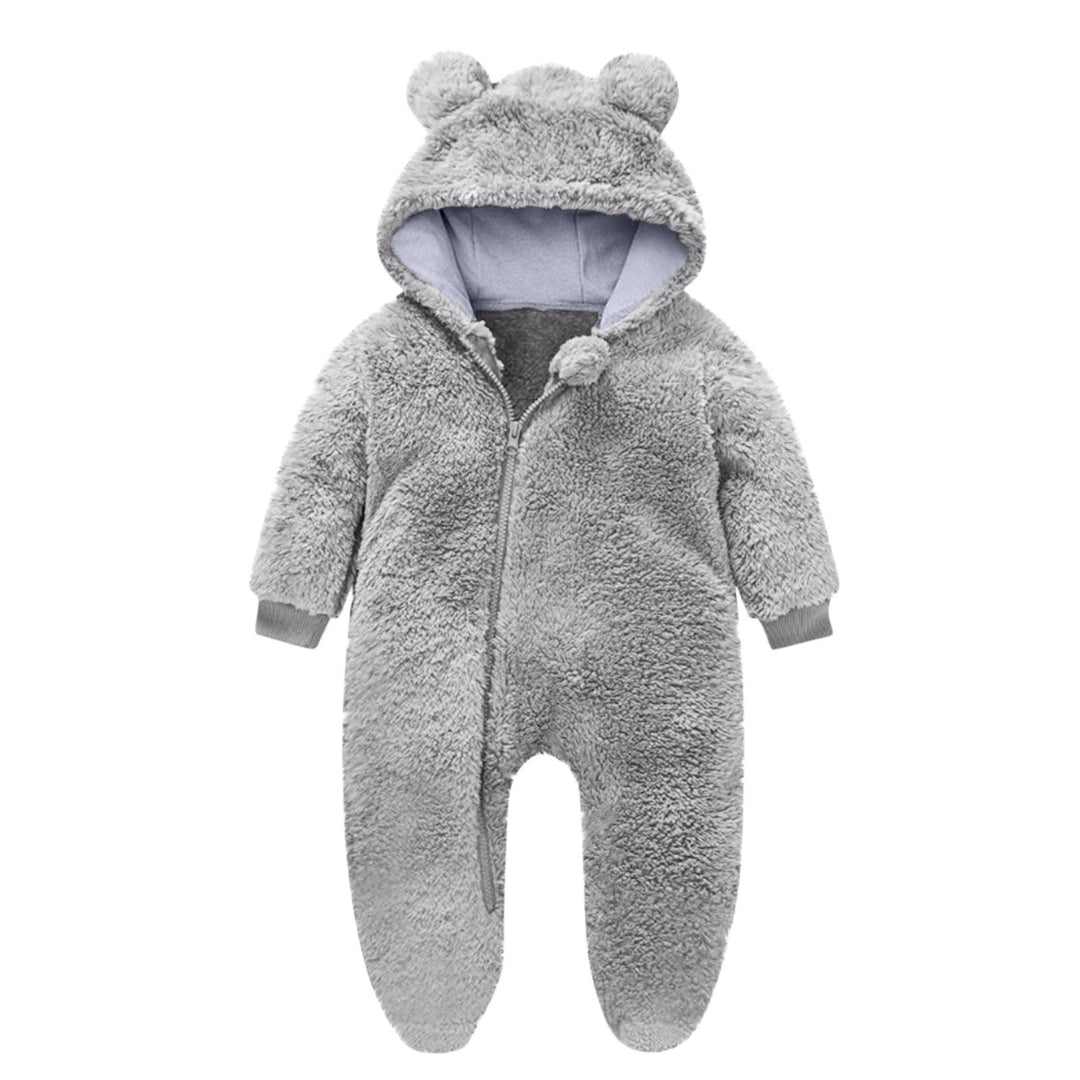 Kleinkind Fleece Overall mit Bärenohren – Montévia