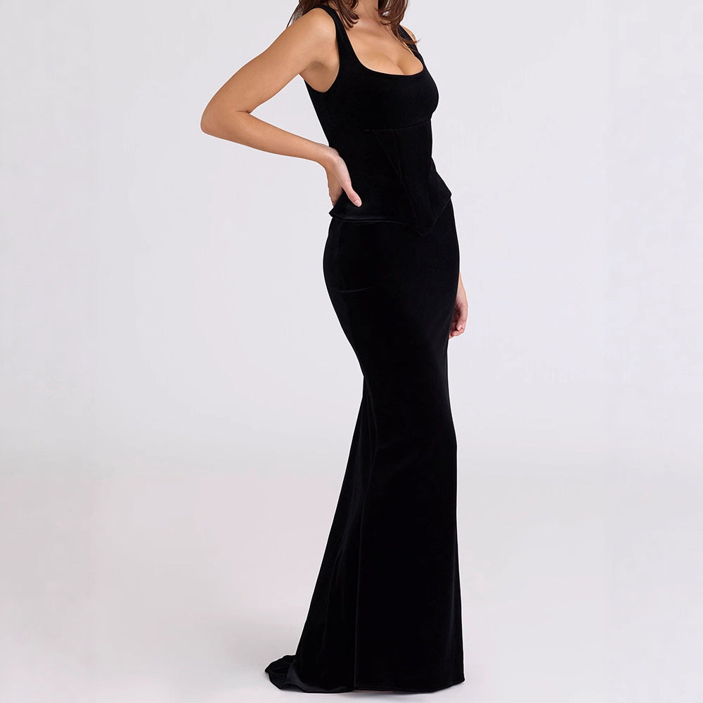 Damen Figurumspielendes Maxikleid mit elegantem Schnitt Echo Archiv