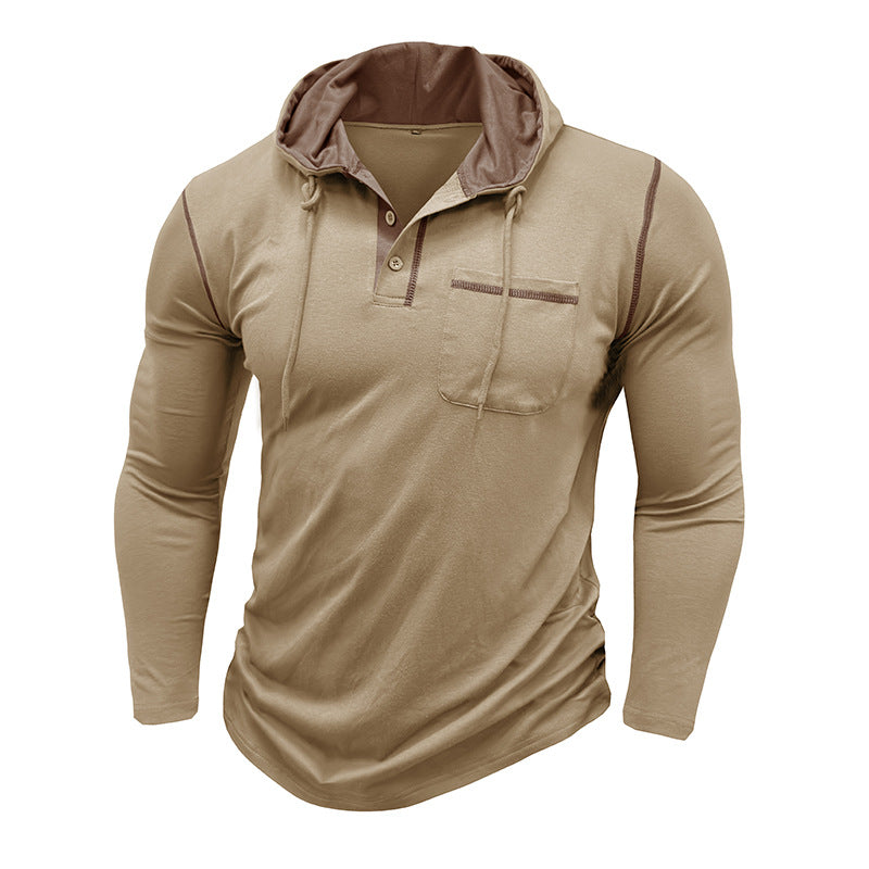Herren Longsleeve-Hemd mit Kapuze Echoarchiv