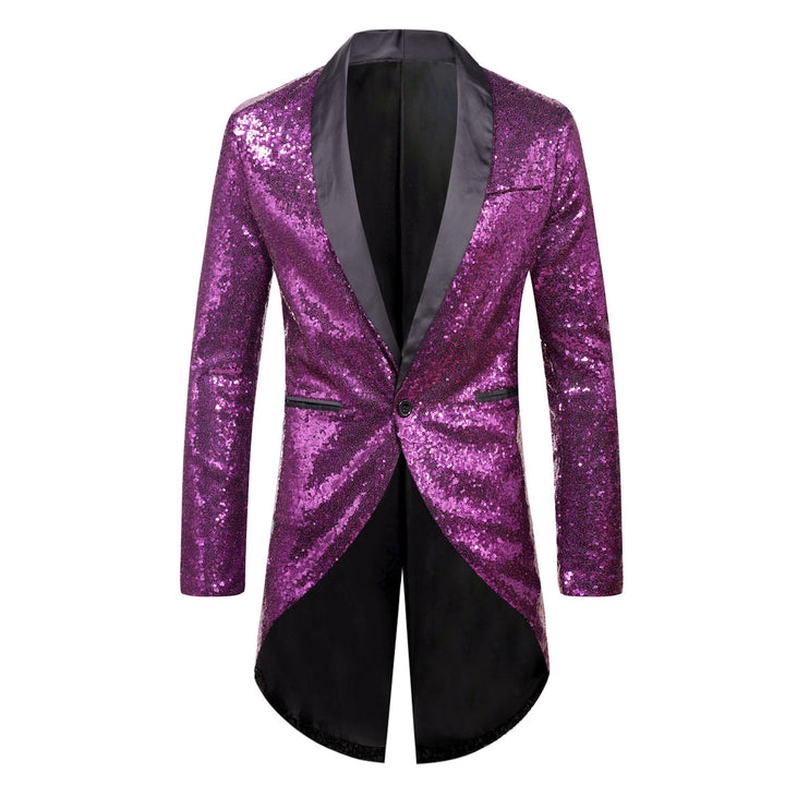 Herren eleganter Paillettenblazer mit luxuriösen Details Echoarchiv