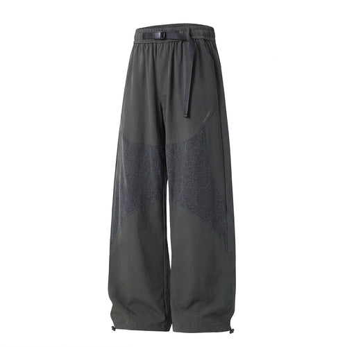 Damen Weite High‑Waist Utility‑Hose mit Einsätzen, verstellbarem Gummibund und Tunnelzugsaum Echo Archiv