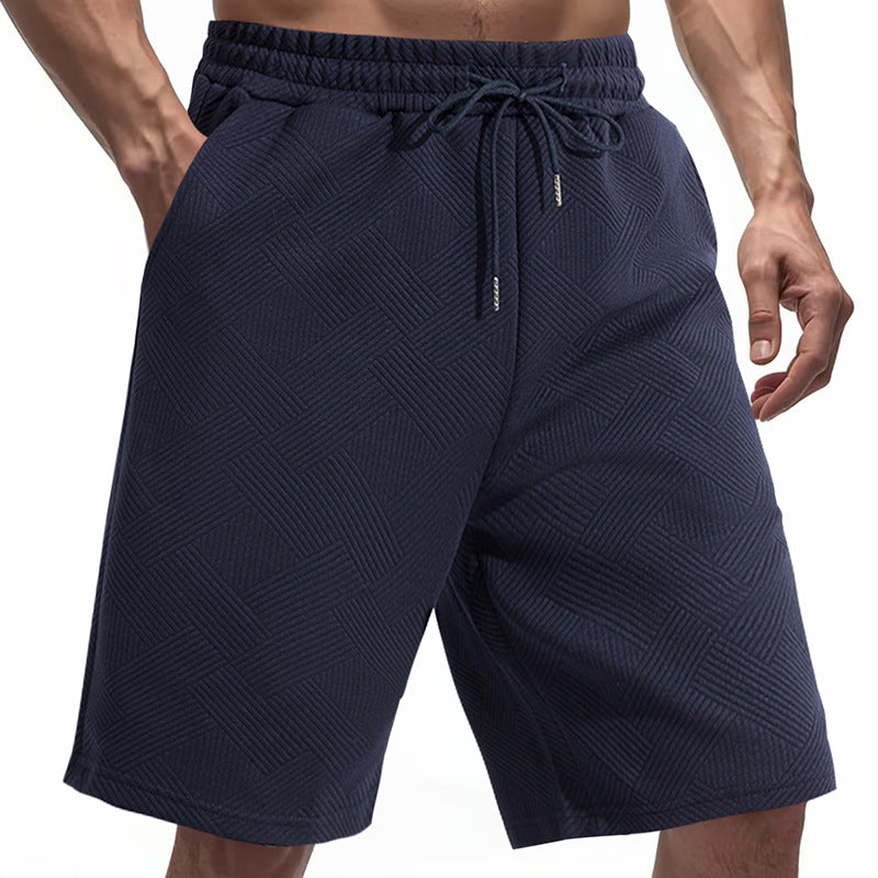 Herren sportive Shorts mit strukturiertem Design und elastischem Bund Echoarchiv