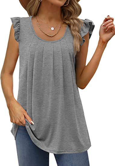 Damen luftiges Blusenshirt mit elegantem Rüschendesign Echo Archiv