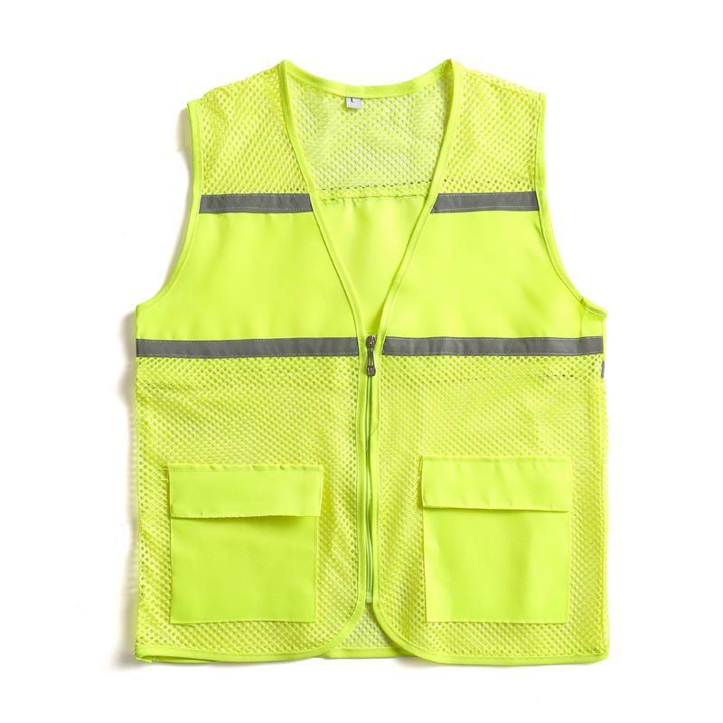 Unisex Sichtbare Utility-Weste mit atmungsaktivem Mesh, Reflektorbändern und großzügigen Fronttaschen Echoarchiv