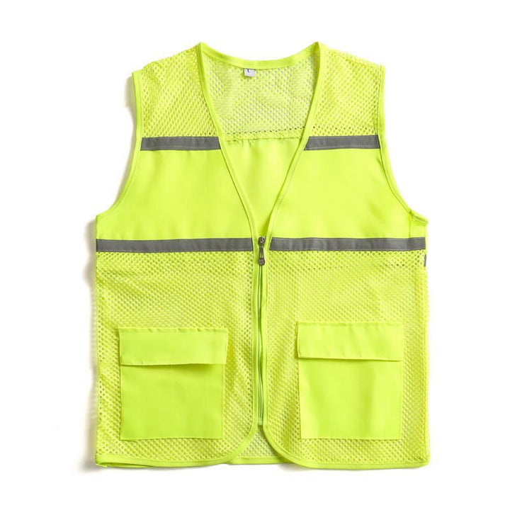 Unisex Sichtbare Utility-Weste mit atmungsaktivem Mesh, Reflektorbändern und großzügigen Fronttaschen Echoarchiv