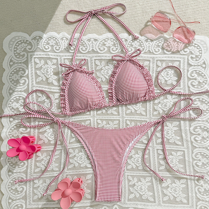 Damen Triangel-Bikini-Set mit verspielten Schleifen Echo Archiv