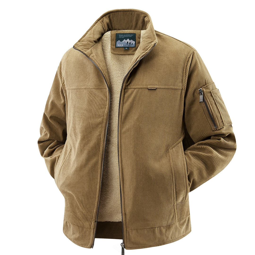 Herren Modische Cordjacke mit Fleece-Innenfutter Echo Archiv