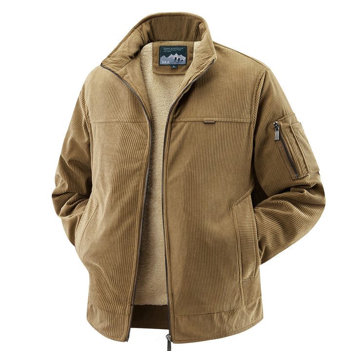 Herren Modische Cordjacke mit Fleece-Innenfutter Echo Archiv