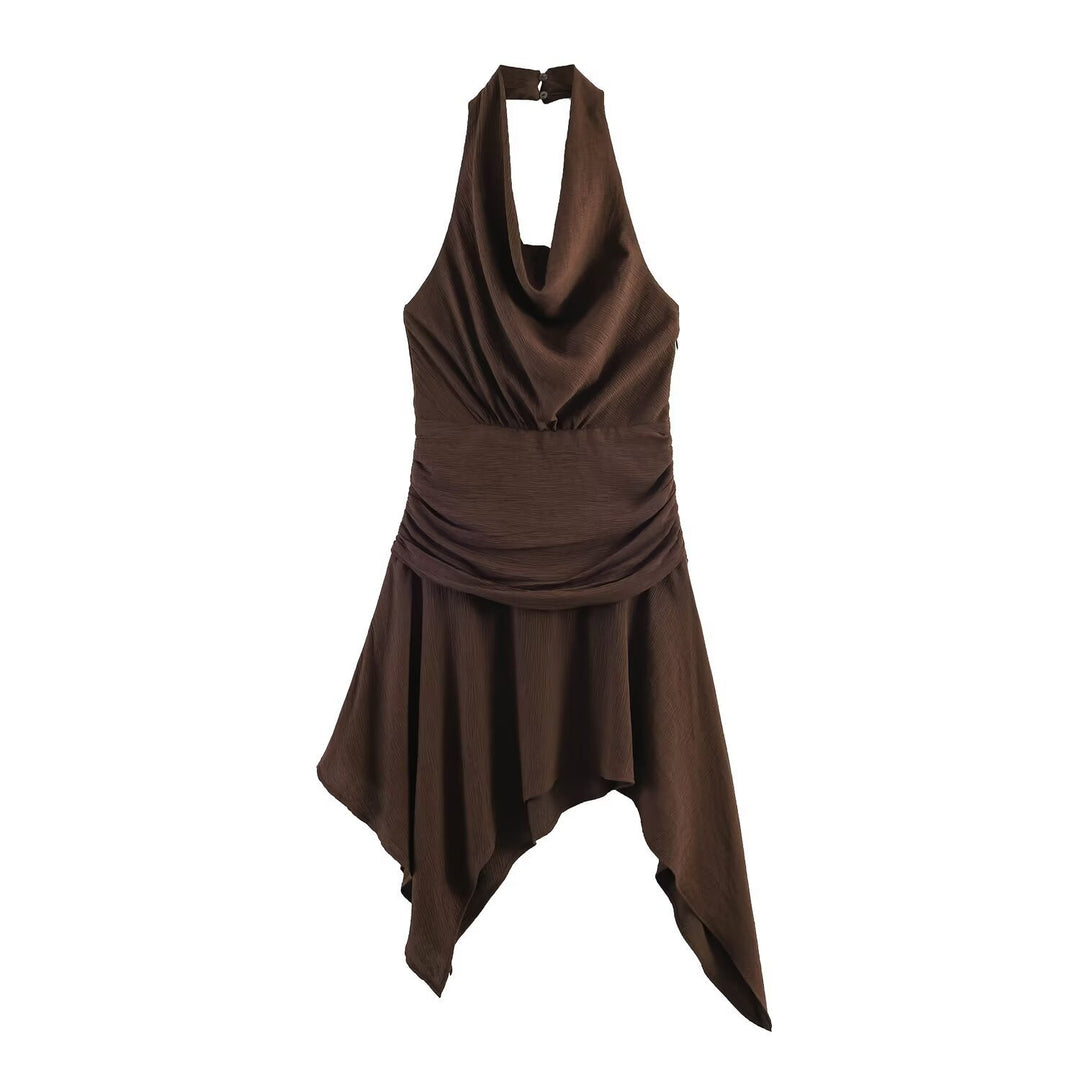 Damen asymmetrisches Kleid mit eleganter Drapierung Echo Archiv