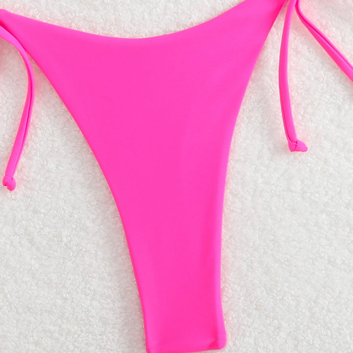 Damen Triangel-Bikini mit verspieltem Farbdesign und verstellbaren Bindebändern Echo Archiv