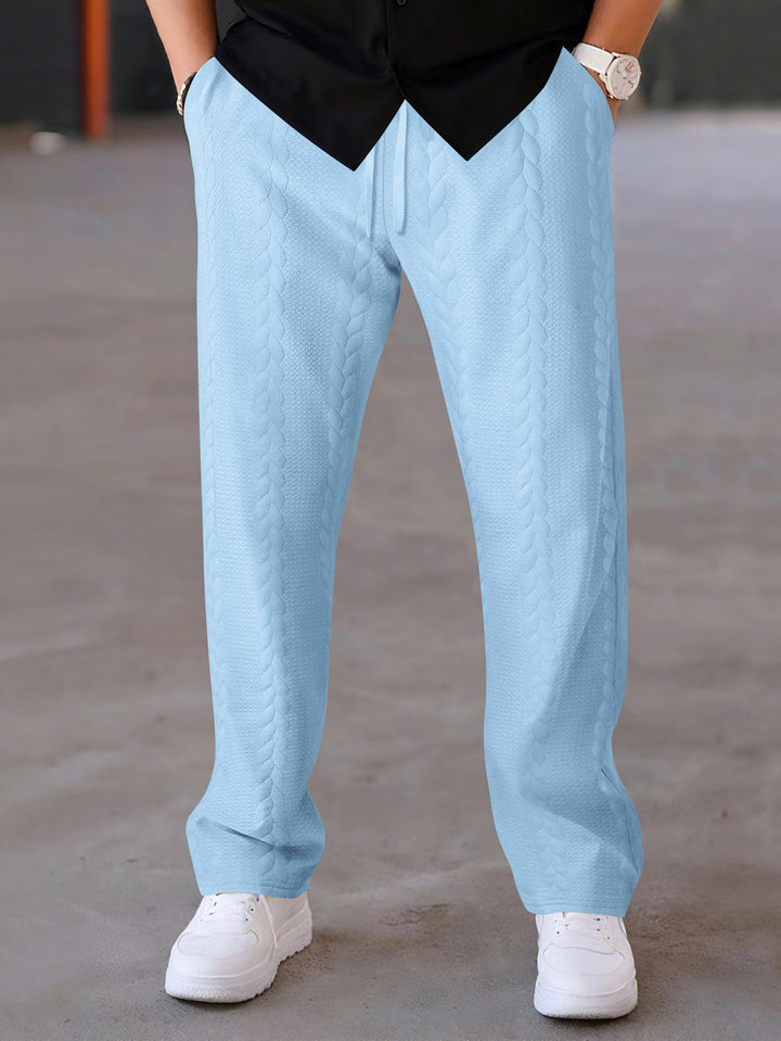 Herren Freizeit-Hose mit innovativem Textilmuster und elastischem Bund Echoarchiv