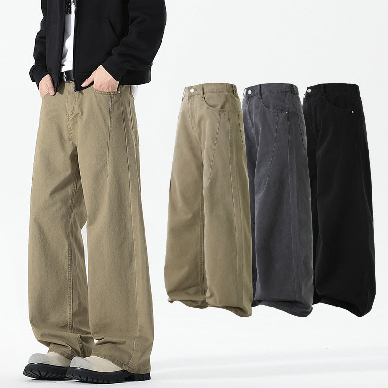 Herren weite Cargo-Hose mit elastischem Bund und multifunktionalen Taschen Echoarchiv