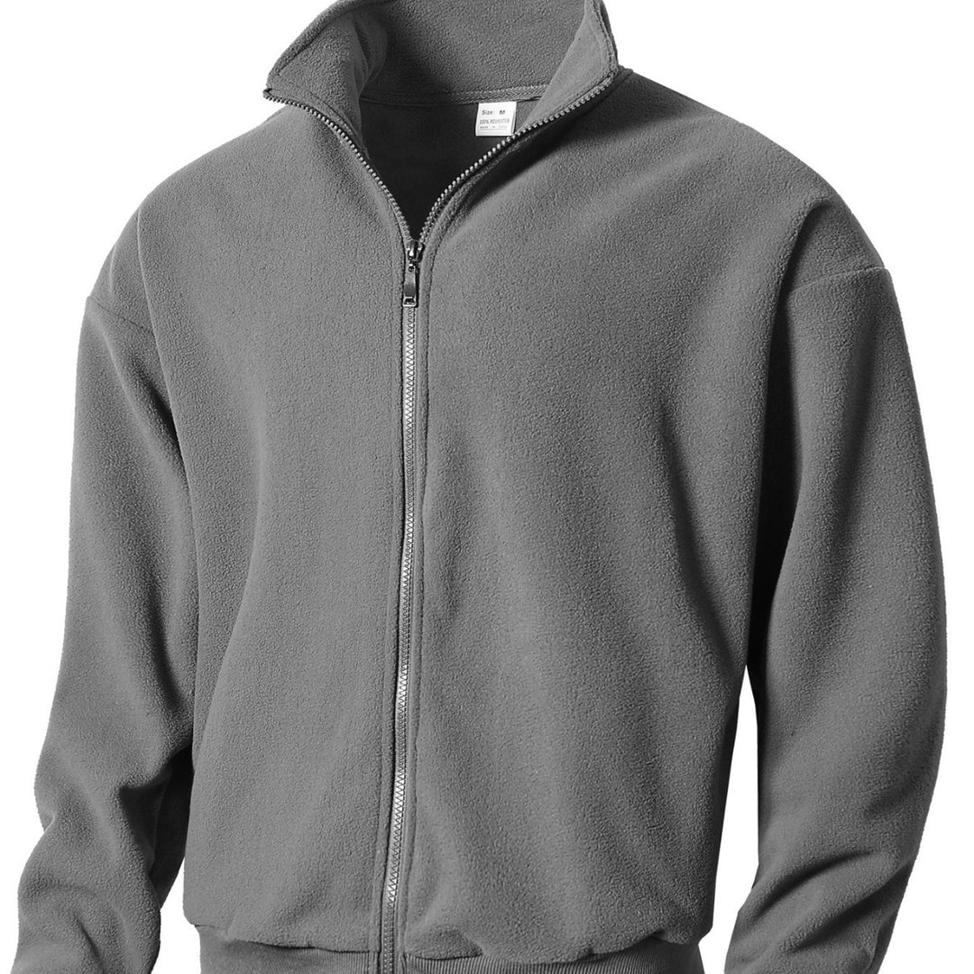 Herren Fleecejacke mit hohem Kragen und durchgehendem Reißverschluss Echoarchiv