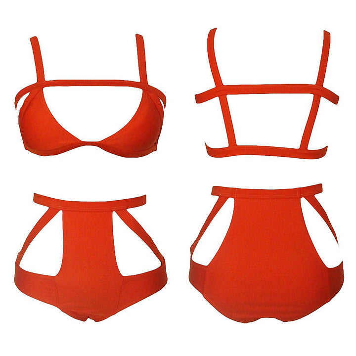 Damen Hochgeschnittener Bikini mit Cut-Outs Echo Archiv