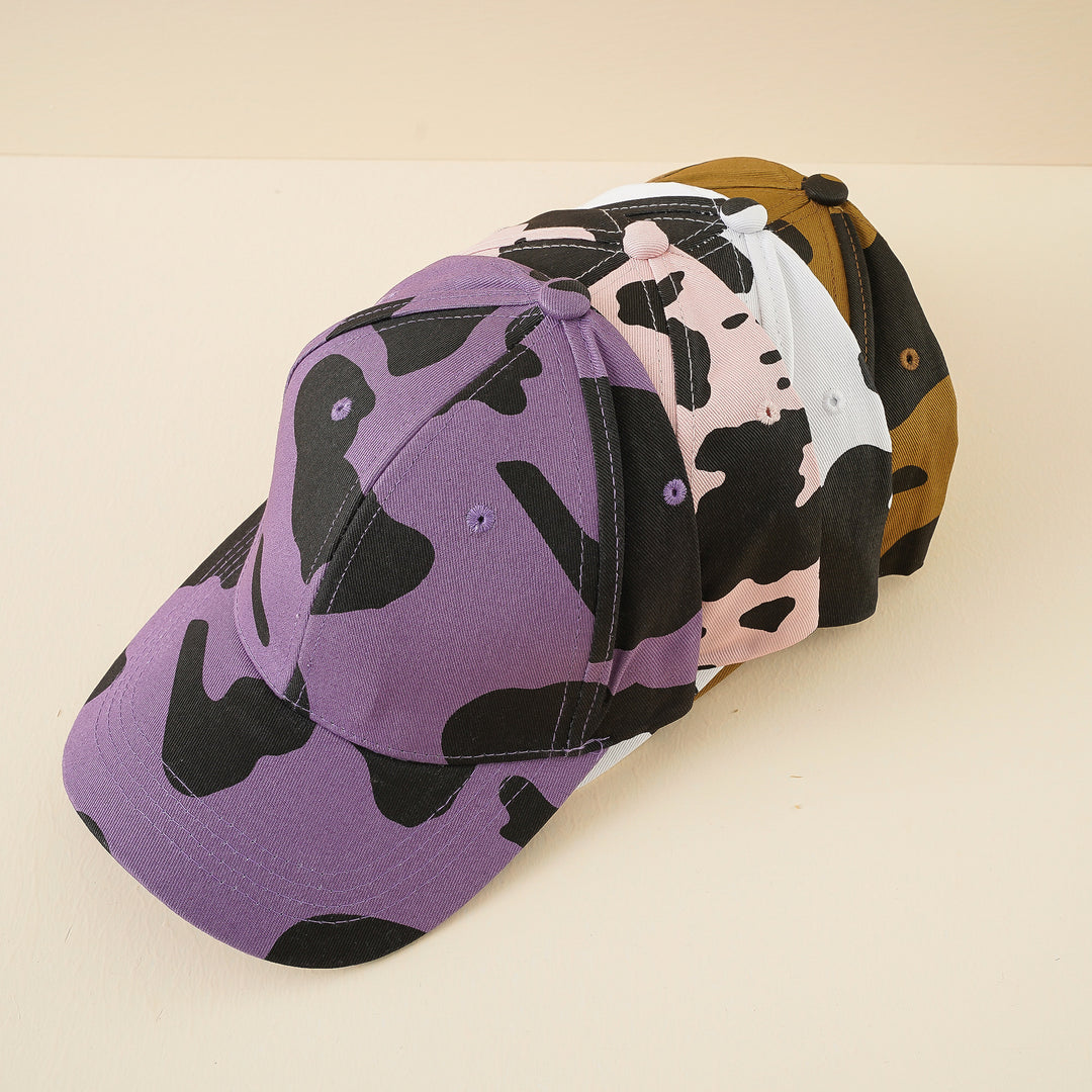 Damen Baseballcap mit verstellbarem Riemen und Kuhmuster – Avérine