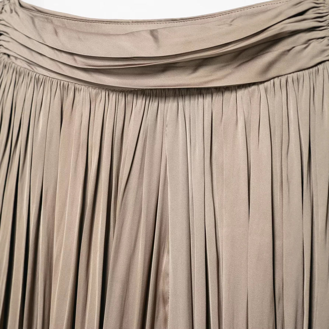 Damen Hochwertige Plisseehose mit elastischem Bund und schmalem Bein Echo Archiv