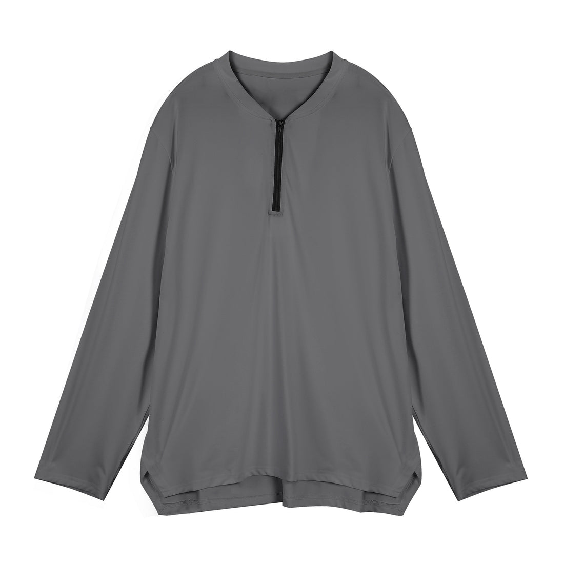 Herren langärmliges Funktionsshirt mit Stehkragen und Reißverschluss – Marzano