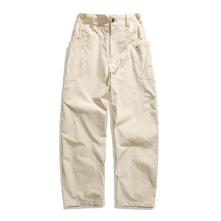 Herren Weite Workwear-Cargo-Hose mit hohem Bund, seitlichen Multi-Taschen & lässigem Baggy-Schnitt Echoarchiv