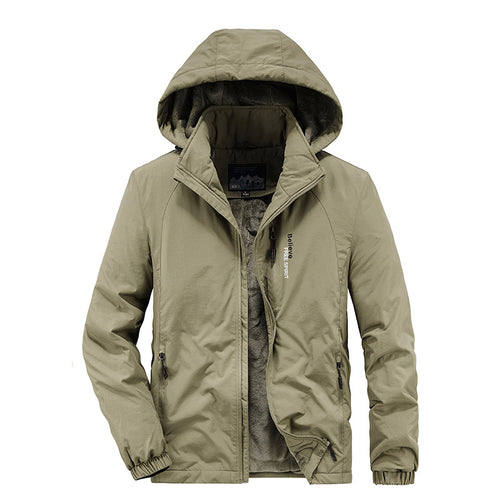 Herren Isolierte Outdoor-Übergangsjacke mit wärmendem Teddyfutter und Kapuze Echoarchiv