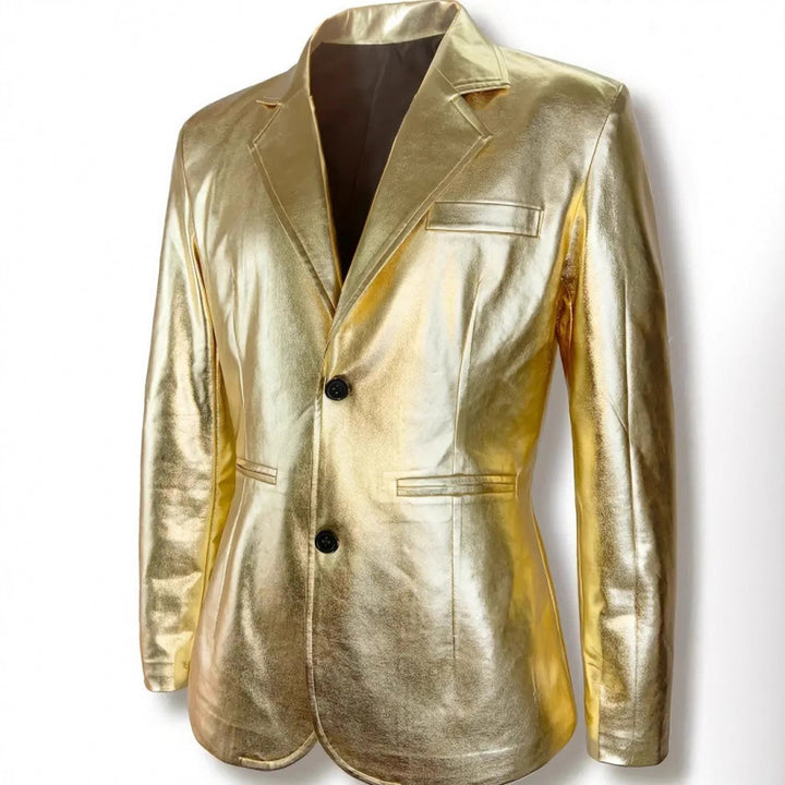 Herren Glamouröser Satin-Anzug Echoarchiv