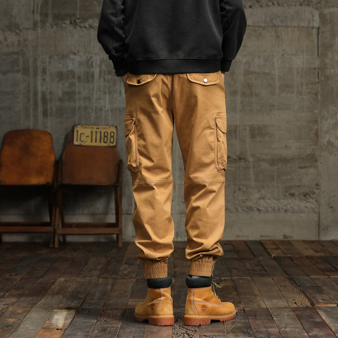 Herren Cargo-Hose mit elastischem Bund und multifunktionalen Taschen Echoarchiv