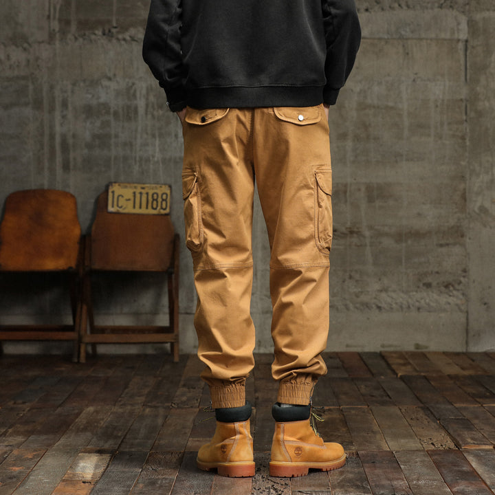 Herren Cargo-Hose mit elastischem Bund und multifunktionalen Taschen Echoarchiv