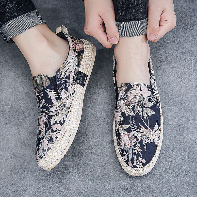 Damen Florale Slip-On Sneakers – Névara