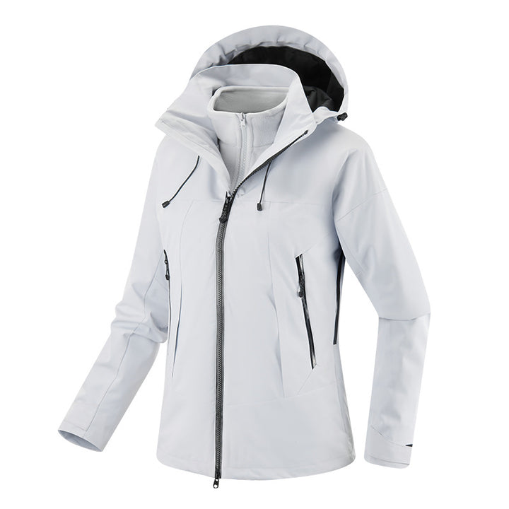 Damen Multikomfort Softshelljacke mit herausnehmbarem Fleece-Inlay und verstellbarer Kapuze – Célinea