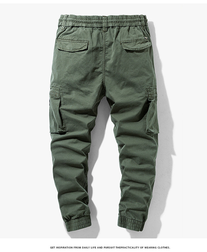 Herren Tapered-Utility-Cargohose mit elastischem Tunnelzugbund, großen Klapp­taschen und gerippten Bündchen Echo Archiv