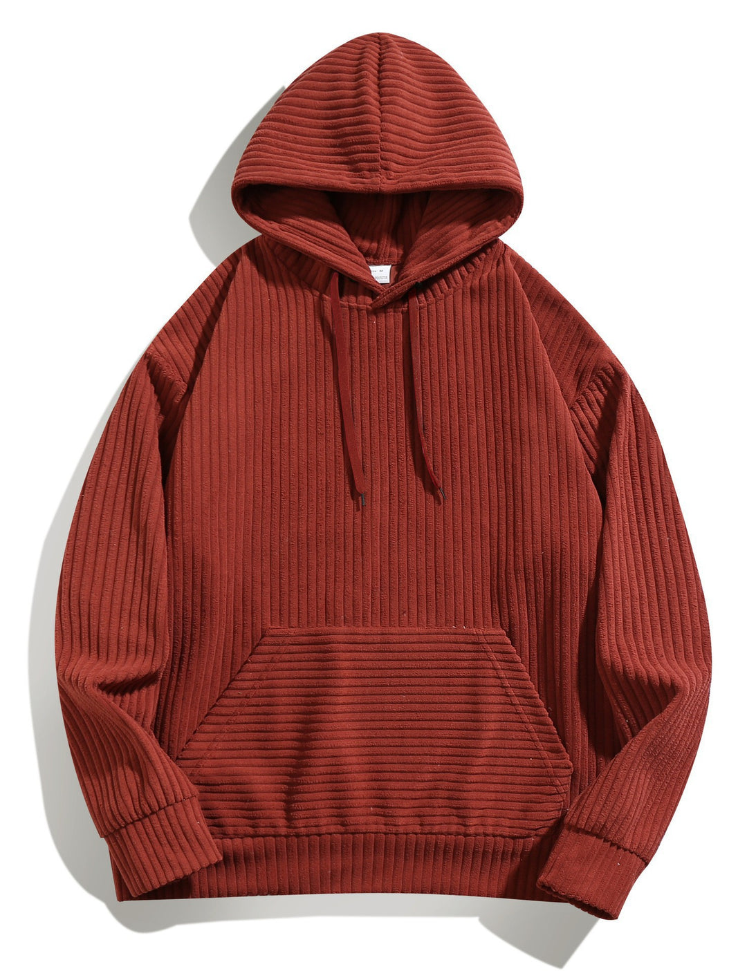 Herren lässiger Ripp-Pullover mit Kapuze Echoarchiv