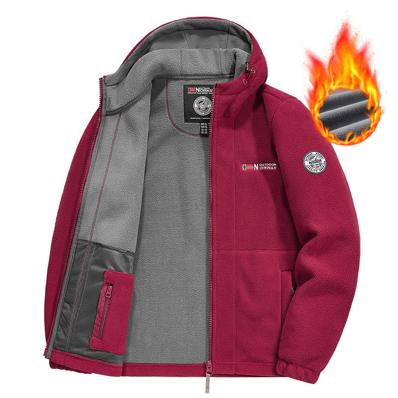 Herren Fleecejacke mit praktischem Kragen Schutz Echo Archive