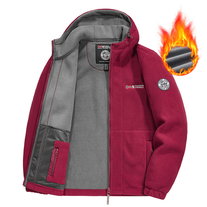 Herren Fleecejacke mit praktischem Kragen Schutz Echo Archive