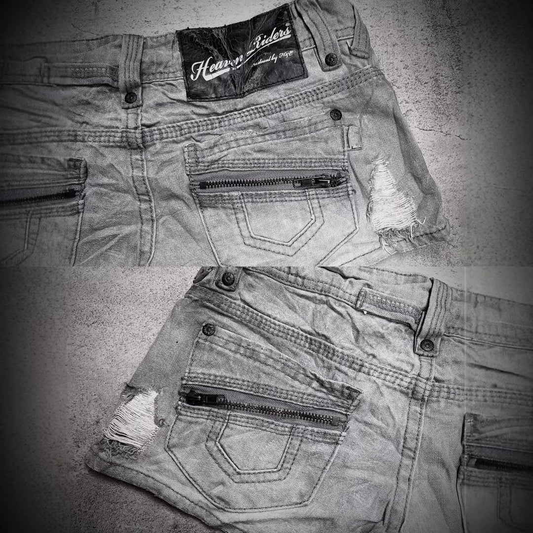 Damen trendy Jeans-Shorts mit distressed Details Echo Archiv