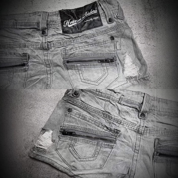 Damen trendy Jeans-Shorts mit distressed Details Echo Archiv