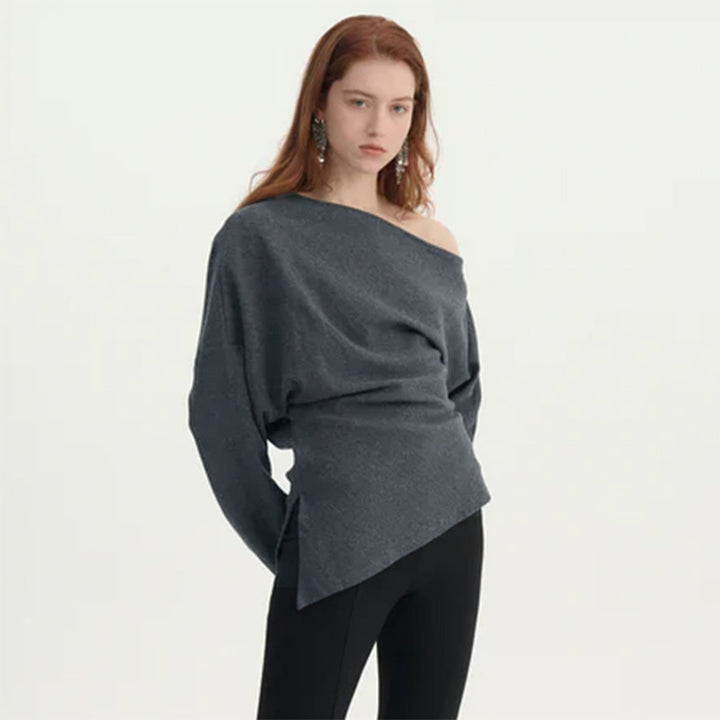 Damen asymmetrisches Langarmoberteil Echo Archiv
