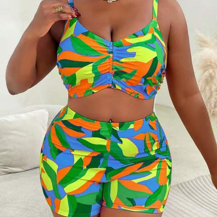 Damen Badeset mit transparentem Kimono und lässigem Oberteil Echo Archiv