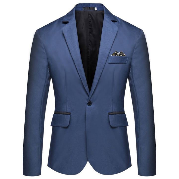 Herren Eleganter Blazer mit seidig-matter Oberfläche und Knopfdetails Echoarchiv