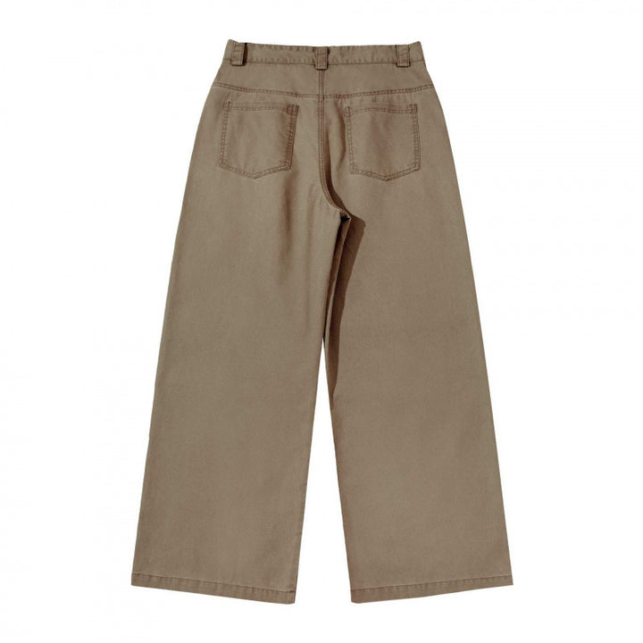 Damen weite Cargo‑Hose mit Stufennaht, hoher Taille und breitem Bein Echo Archiv