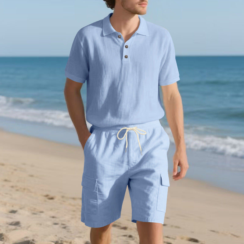 Herren Poloshirt und Badeshorts mit praktischen Taschen Echoarchiv