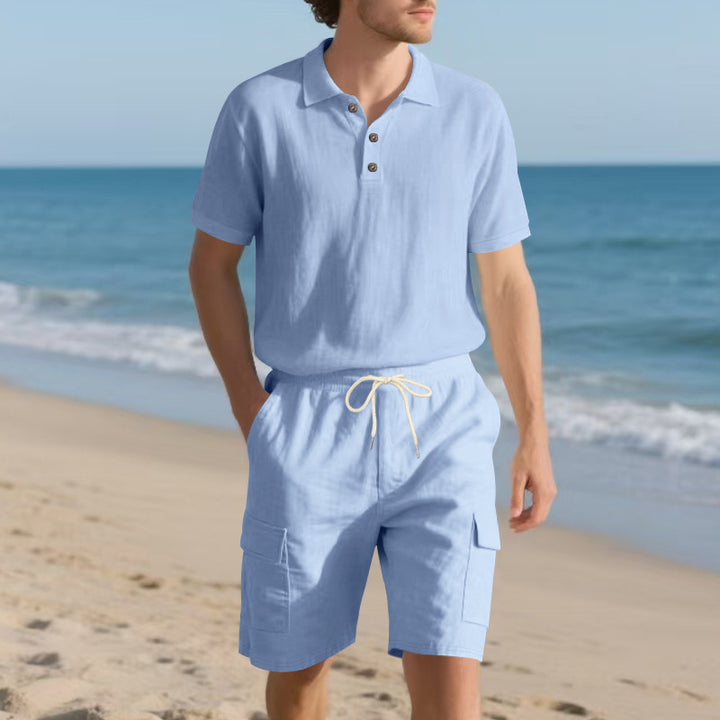 Herren Poloshirt und Badeshorts mit praktischen Taschen Echoarchiv